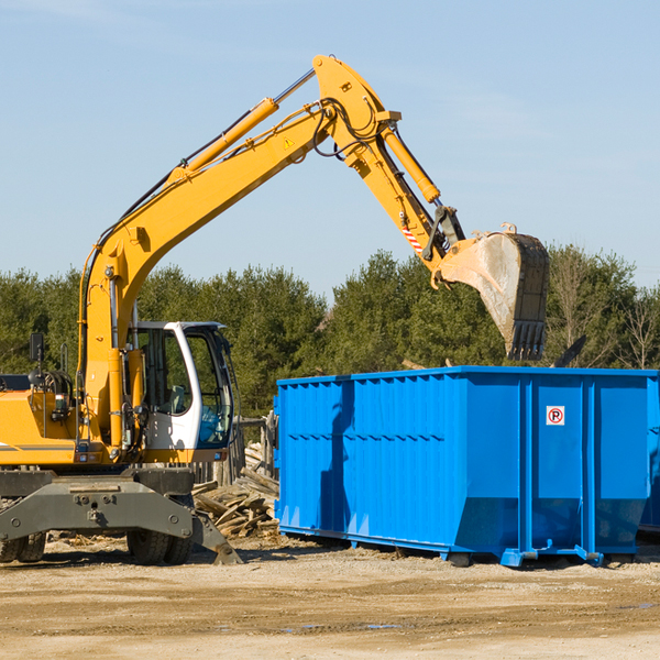 are there any restrictions on where a residential dumpster can be placed in Blandon